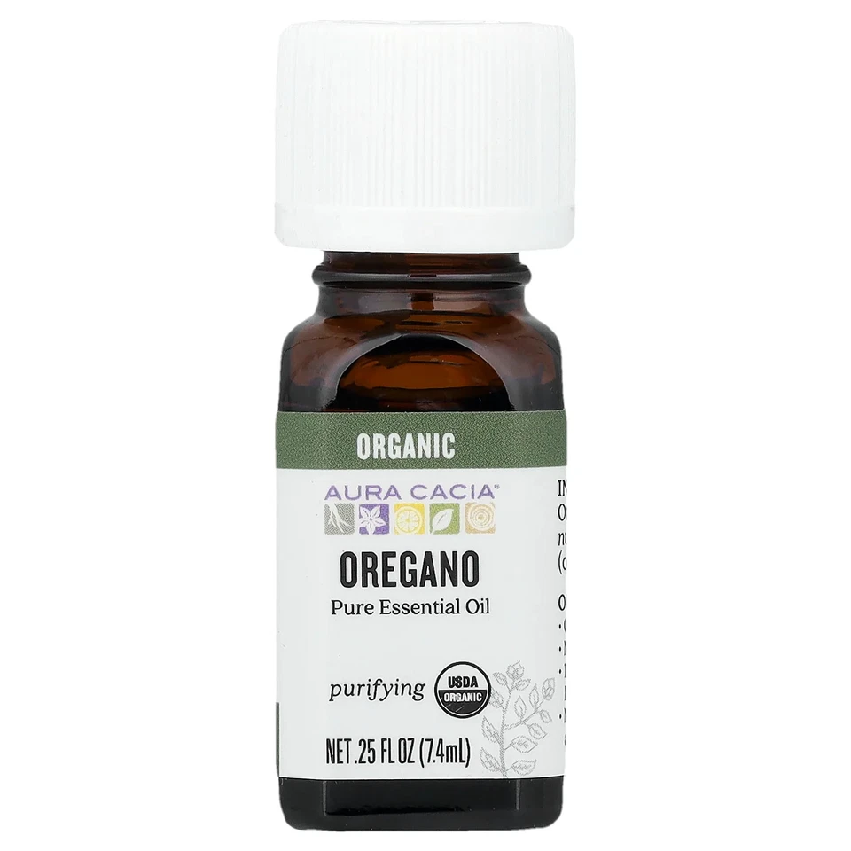 Orégano orgânico Aura Cacia 25 fl oz 7 4 ml orgânico - Imagem 1 de 2