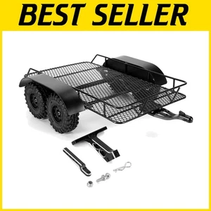 Metal Hitch Mount Trailer for Axial 1/24 RC Crawler - CNC Aluminum Durability - Picture 1 of 11