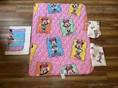 Juego de cama edredón, sábanas vintage Dundee Disney bailarina Minnie Mouse rosa cuna Foto 1 de 4