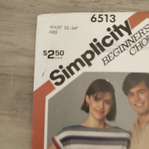 Vintage Simplicity 6513 Anfänger Auswahl Level 1 Schnittmuster Shorts öffnen und schneiden - Bild 1 von 6