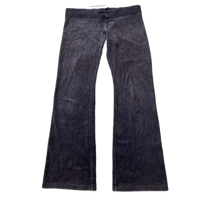Vintage Y2K Express Velour Velvet Low Rise Flare Pants Women S Brown Couture '06 - Image 1 of 4