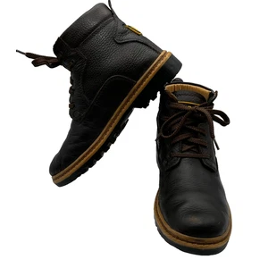 Caterpillar CAT Women's Brown Leather Boots Size 38 Eur 7.5 U.S. - Picture 1 of 13