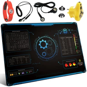 KooMall 36x24 Large Anti Static Mat Soldering Rubber PC Building ESD Sensitive - Picture 1 of 8