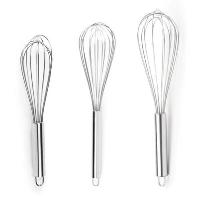 5830 Set of 3 Stainless Steel Wire Balloon Whisks, 8", 10" and 12-Inch - Image 1 of 4