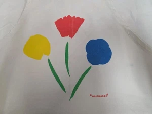 Grembiule vintage Marimekko tulipano colori primari RARO ANNI 70 - Foto 1 di 10