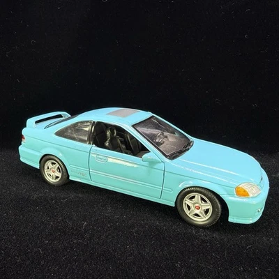 2000 Honda Civic SI Coupe DOHC VTEC Diecast Car 1:24 MOTOR MAX Turquoise 73275 - Image 1 of 4