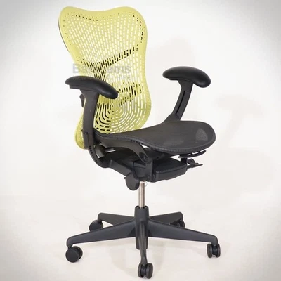 Herman Miller Mirra 2 Chair-  - Fully Loaded -Yellow Back - Image 1 of 4