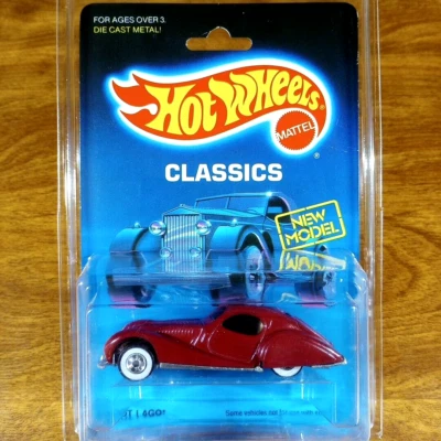 Vintage Hot Wheels Classics Talbot Lago Burgundy Whitewall Malaysia 1988 T150C - Image 1 of 3
