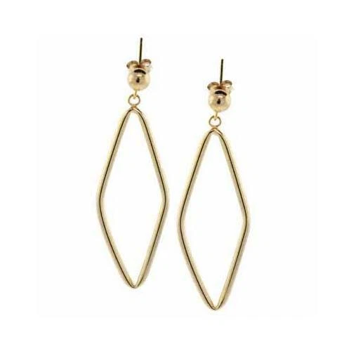 18K Gold over 925 Silver Geometric Diamond Shaped Earrings - Image 1 of 1