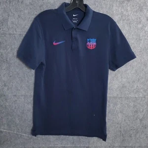 Polo FC Barcelona Youth piccola blu navy Nike Dri Fit logo Swoosh La Liga - Foto 1 di 19