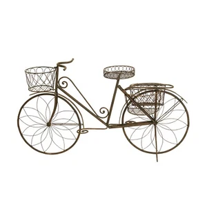 Metal Bicycle Planter Plant Stand Garden Decor Flower Pots Holder Basket 31 in.  - Picture 1 of 5