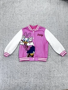 Disney Daisy Duck Girls 4-5t Pink Light Weight Bomber Jacket - Picture 1 of 9