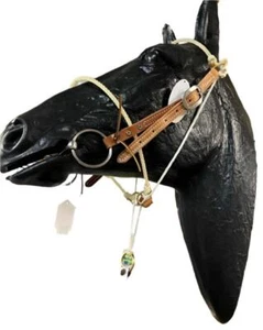 New! HR Saddlery GAME CHANGER STOPPER TIE DOWN NOSEBAND HEADSTALL Lariat rope - Picture 1 of 3