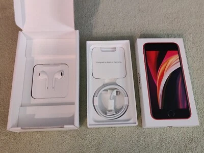 Boîte écouteurs câble USB Lightning Apple IPhone SE 2020 Rouge 2nd Gen 64GB RED - Immagine 1 di 3