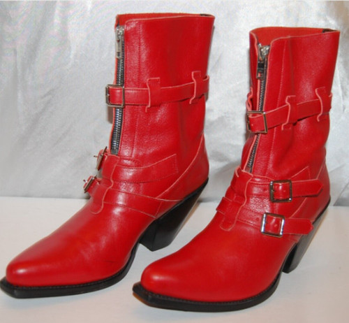 38 7 5❤️$1300 CELINE BERLIN STIVALETTI WESTERN BIKER EQUITAZIONE TACCO ALTO
