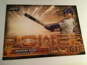 2017 Topps Stadium Club Power Zone Jumbo 5x7 Anthony Rizzo Cubs #’d 03/10 Gold - Picture 1 of 1