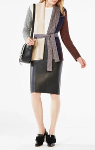NEU BCBG MAXAZRIA BRIDGETTE COLOR-BLOCKED CARDIGAN FQL4I815/B855A GRÖSSE S - Bild 1 von 4