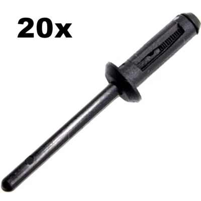 20 remaches de nailon para cubierta de parachoques GM, parrilla, soporte de cuerpo, panel de ajuste lateral Foto 1 de 2