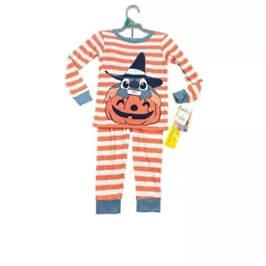 Disney Lilo & Stitch 2-Piece Pajama Set Halloween Toddler Size 5T Orange NEW - Picture 1 of 9