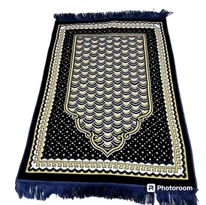 Kemal Pasha From Past To Future Prayer Rug Mat Fringe Trim Multicolor 45" X 28" - Picture 1 of 14