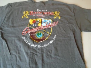 Gildan 35th BMW MOA Motorcyle T-Shirt 2007 International Rally West Bend WI l - Bild 1 von 6