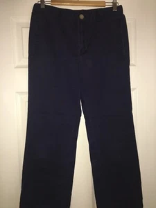 Cherokee Ultimate Khaki Flat Front Pant Boys 16 Navy Adjustable Band - Picture 1 of 8