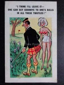 Scottish Golf Theme: "ONE CAN SAY GOODBYE TO ONE"S BALLS IN ALL THESE THISTLES" - Picture 1 of 1