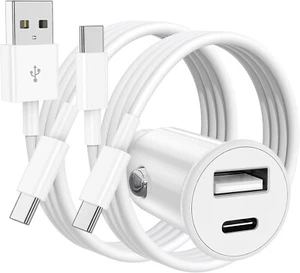 USB C Car Charger for iPhone 16 15 Pro Max, 40W Dual Port USB-C & USB-A . - Picture 1 of 8