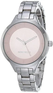 Orologio elegante donna Nine West quarzo giapponese con cinturino in metallo argento modello 12... - Foto 1 di 7