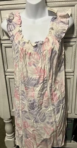 COMO BLU Damen Gr. Small Nachthemd Nachtwäsche Blumen Ärmellos Neu - Bild 1 von 5