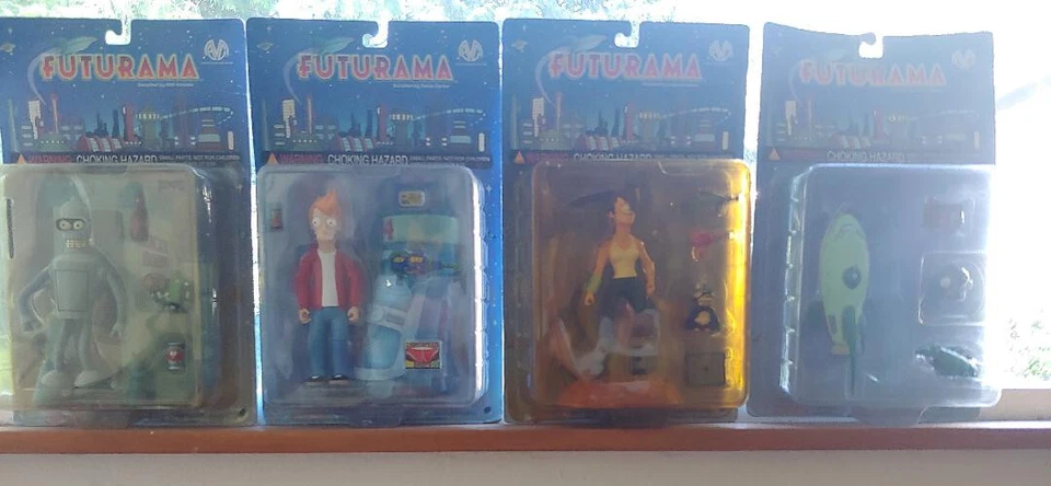 Moore Action Collectibles Futurama Bender Taronga Leela Ship Fry NIB Nibbler New - Image 1 of 4