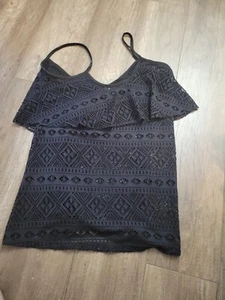 Malibu Knit Coverup Size Small 32x28 Black - Picture 1 of 4