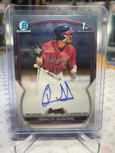 2023 Bowman Chrome Geraldo Quintero 1st Prospect Autograph Atlanta Braves