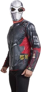Men's Suicide Squad Adult Deadshot Mask & Top Halloween Fancy Dress Costume - Picture 1 of 3