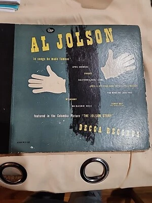 Al Jolson pop With booklet 4 x 78s book In Songs He Made Famous Decca Records - Image 1 of 4