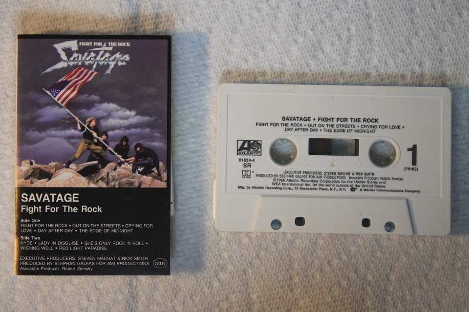 Savatage - Fight for the Rock Atlantic cassette 1984 heavy metal TESTED - Image 1 of 1