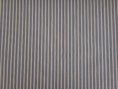 Por media yarda x 45" W tela tictac rayas gris azulado y crema costura  Foto 1 de 3