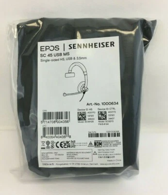 Sennheiser Sc 45 USB Ms (507083) - Einseitig PC Headset Ms Skype für Business - Bild 1 von 4