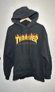 THRASHER Black Hoodie Jumper Size M #35237 - Picture 1 of 7