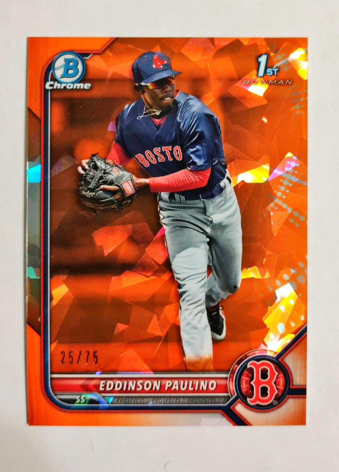 Eddinson Paulino 2022 1st Bowman Chrome #BCP-175 Sapphire ORANGE 25/75 RC E4