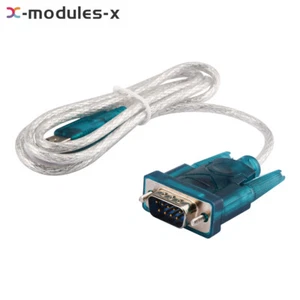 USB to RS232 Serial Port 9 Pin DB9 Cable Serial COM Port Adapter Convertor Blue - Picture 1 of 12