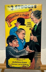 The 3 Stooges. Disorder in the Court and Brideless Groom VHS Tape. 1985 - Picture 1 of 6