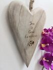 Personalised Thick Wooden Heart (Anniversary Wedding Engagement gift new home)