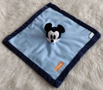 Manta de seguridad azul claro Disney Mickey Mouse 2011 parche naranja amoroso juguete suave Foto 1 de 4