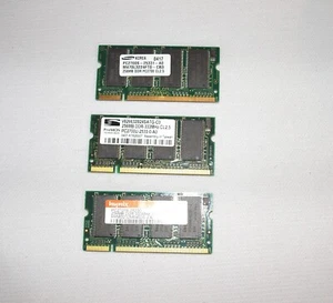 DDR PC2700 SODIMM 333MHz 256MB Hynix HYMD232M646D6-J Laptop Ram + 2 Same Specs - Picture 1 of 1