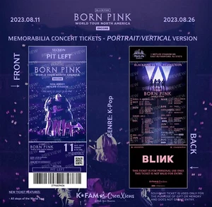 BLACKPINK BORN PINK World Tour - ENCORE - Custom K-Pop Concert Tickets - Picture 1 of 6