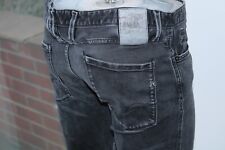 REPLAY W36 L32 jeans 36R Tapered Leg RBJ Faded Black ANBASS stretch Slim