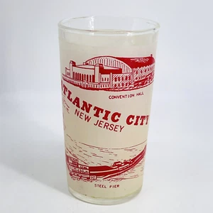 VINTAGE MID-CENTURY HAZEL ATLAS ATLANTIC CITY NEW JERSEY USA SOUVENIR GLASS - Picture 1 of 7