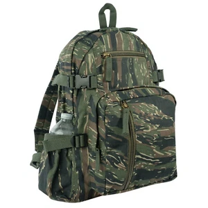 Vintage Canvas Compact Backpack Every DAy Carrier Rucksack Tigerstripe - Bild 1 von 5
