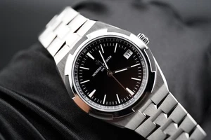 VACHERON CONSTANTIN OVERSEAS 41MM BLACK DIAL 4520V STEEL MEN'S WARRANTY B&P - Picture 1 of 15